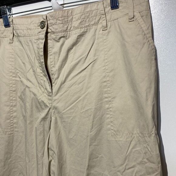 Talbots Mens Flat Front Straight Leg Elastic Waist Chino Pants Khaki Size 12 - Picture 4 of 10